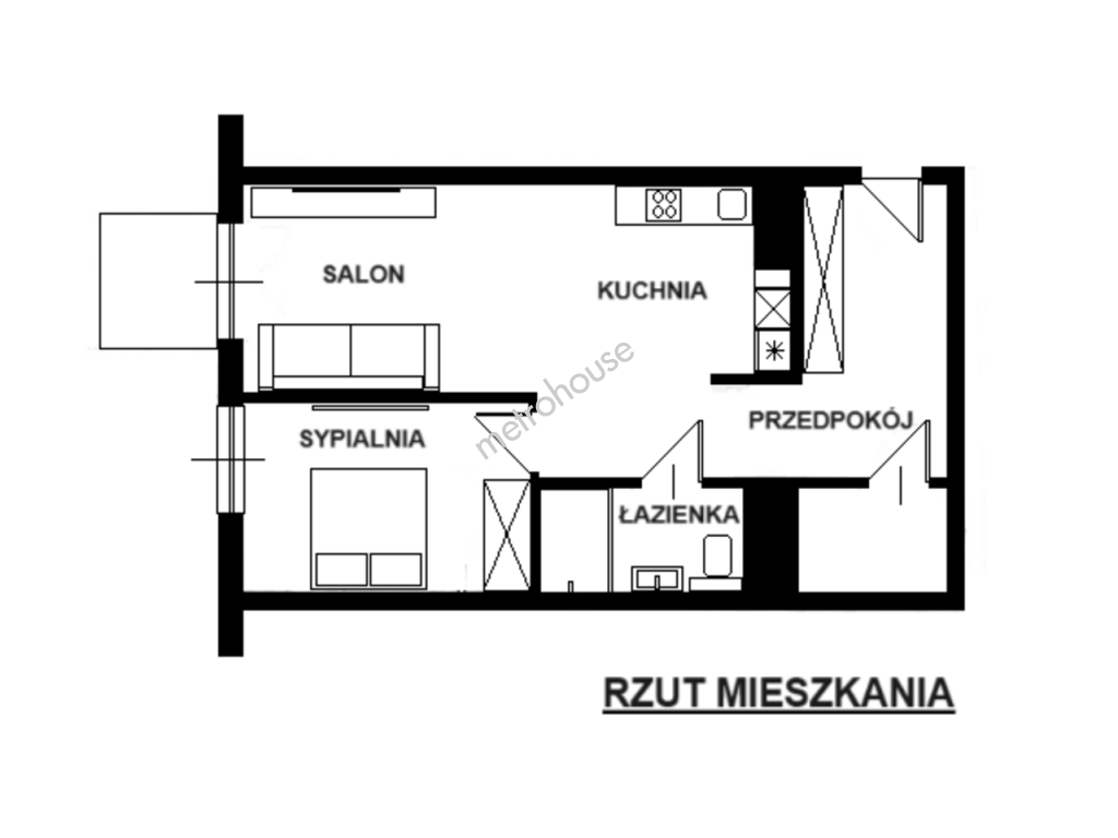 Mieszkanie na sprzedaż, Wrocław, Krzyki, Walońska